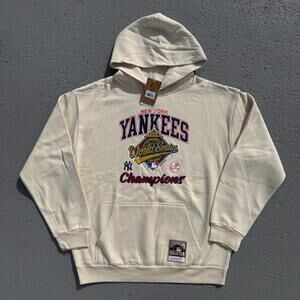 Men’s Mitchell & Ness MLB New York Yankees Champions Hoodie Cream 2XL